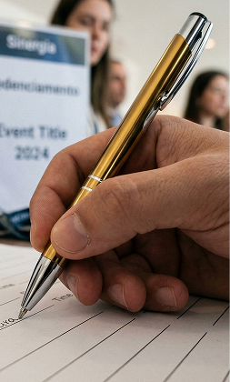 Caneta metálica para brindes executivos